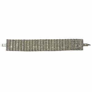 Vintage Multi-Cup Chain Rhinestone Bracelet Silver